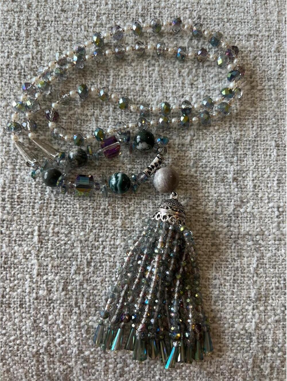 Beaded Tassle Necklace